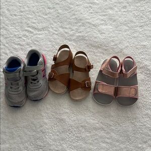 Bundle of New Balance sneakers, cat&jack and see kai run